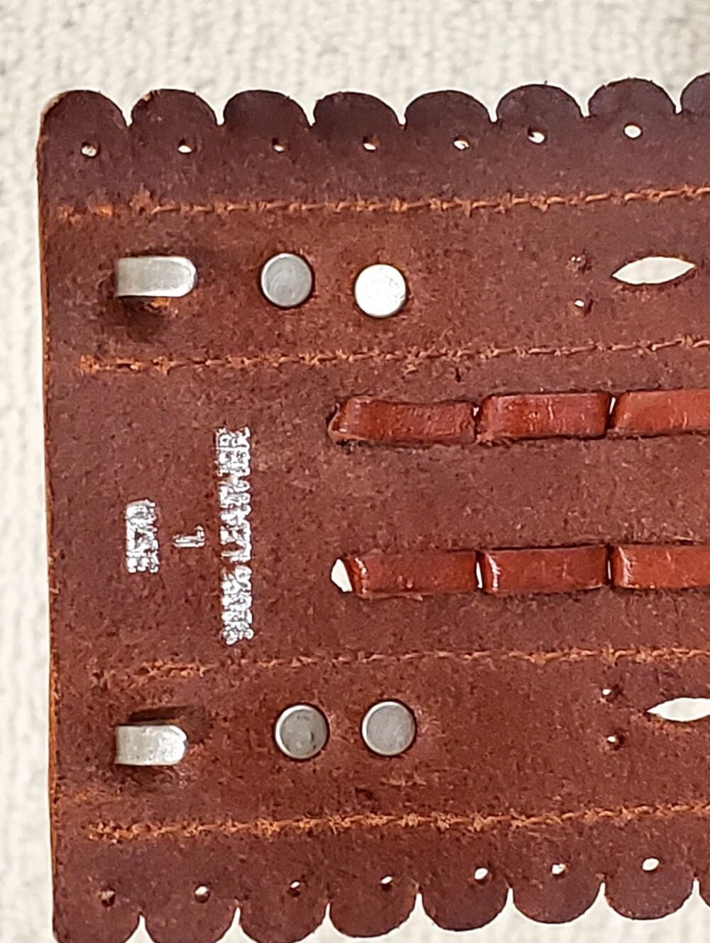 Saddle Brown Leather Artisan Corset Wide Multi-Way Statement Belt XL LIKE NEW - Picture 9 of 15